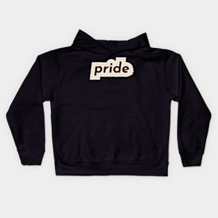 LGBTQ Pride Word with Pride Flag Pastel Kids Hoodie